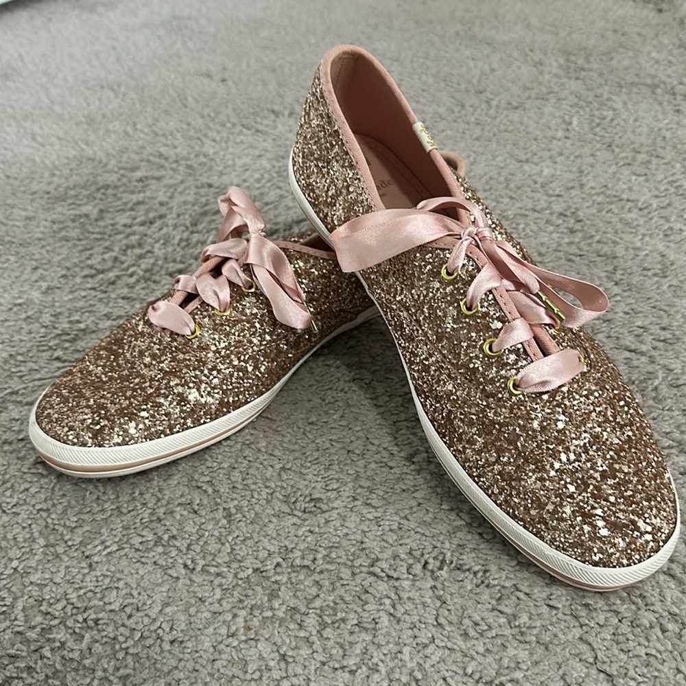Kate Spade Keds Rose Gold Size 9.5